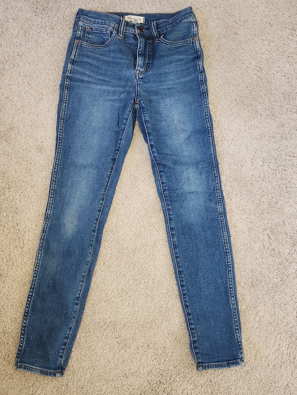 Madewell High Rise 10" Roadtripper Jeans Size 25 Skinny Leg Classic Color
